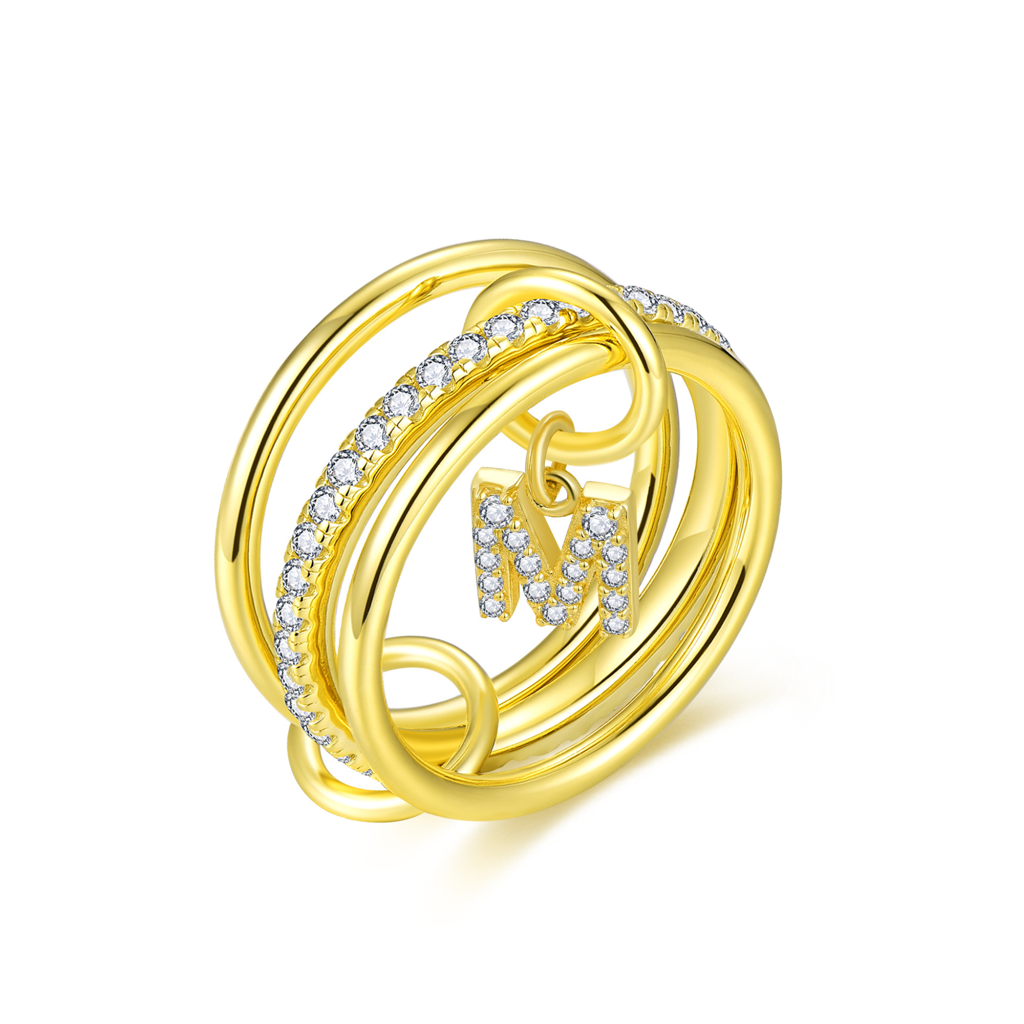 Aurelia Letter Ring - Gold (PRE-ORDER)