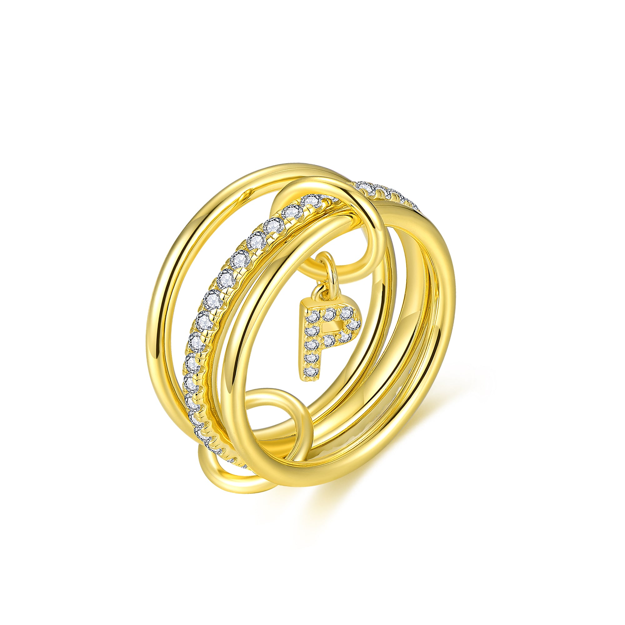 Aurelia Letter Ring - Gold