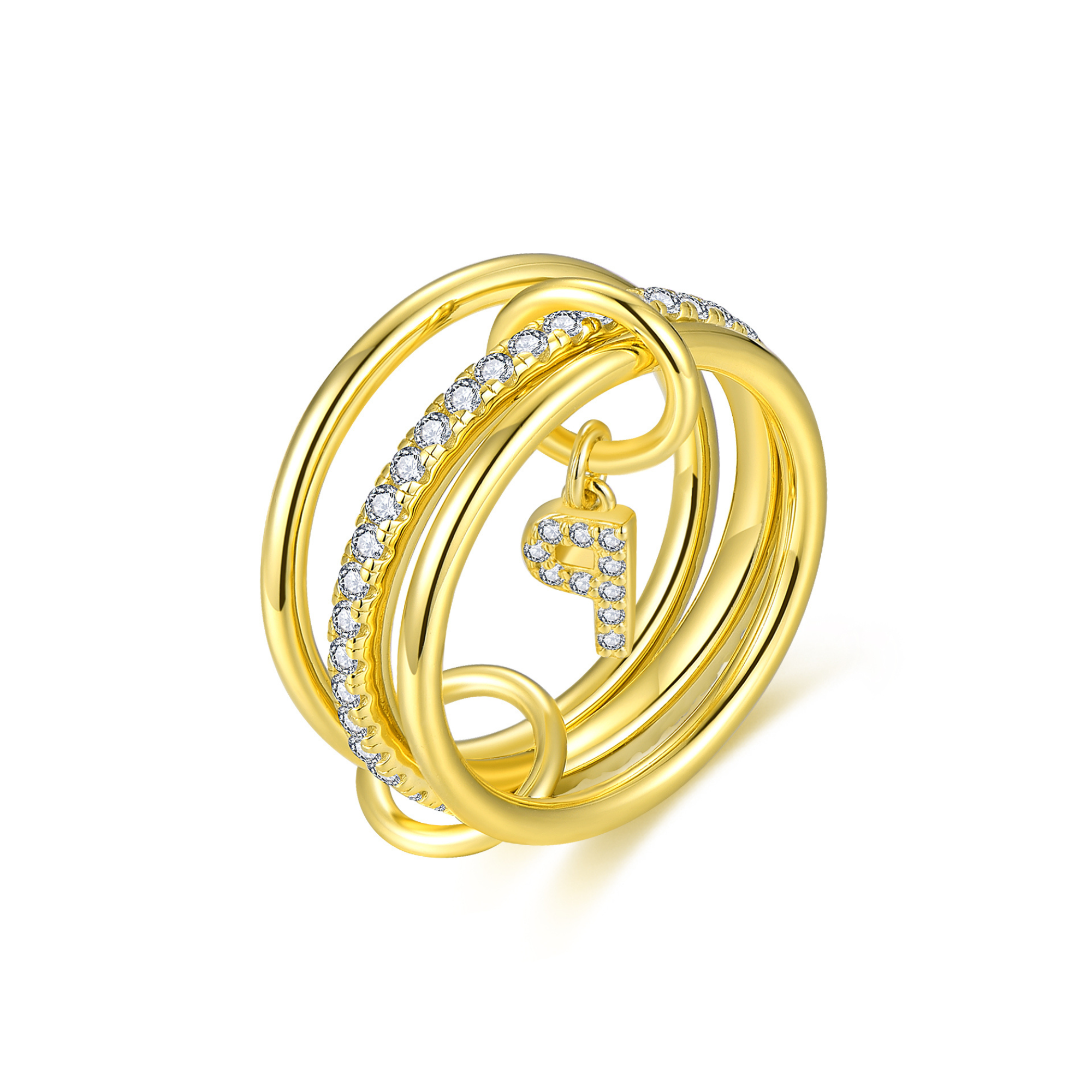 Aurelia Letter Ring - Gold