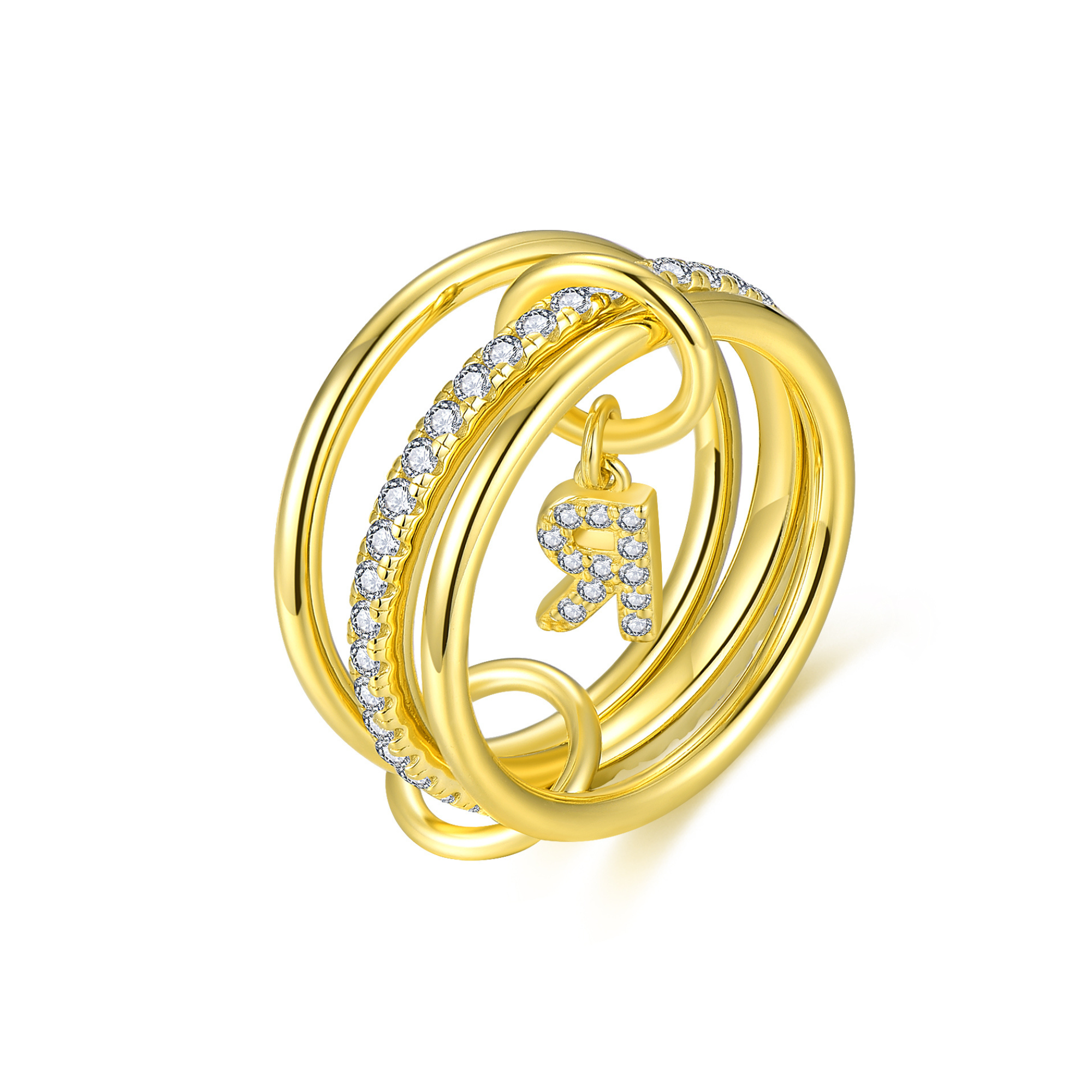 Aurelia Letter Ring - Gold