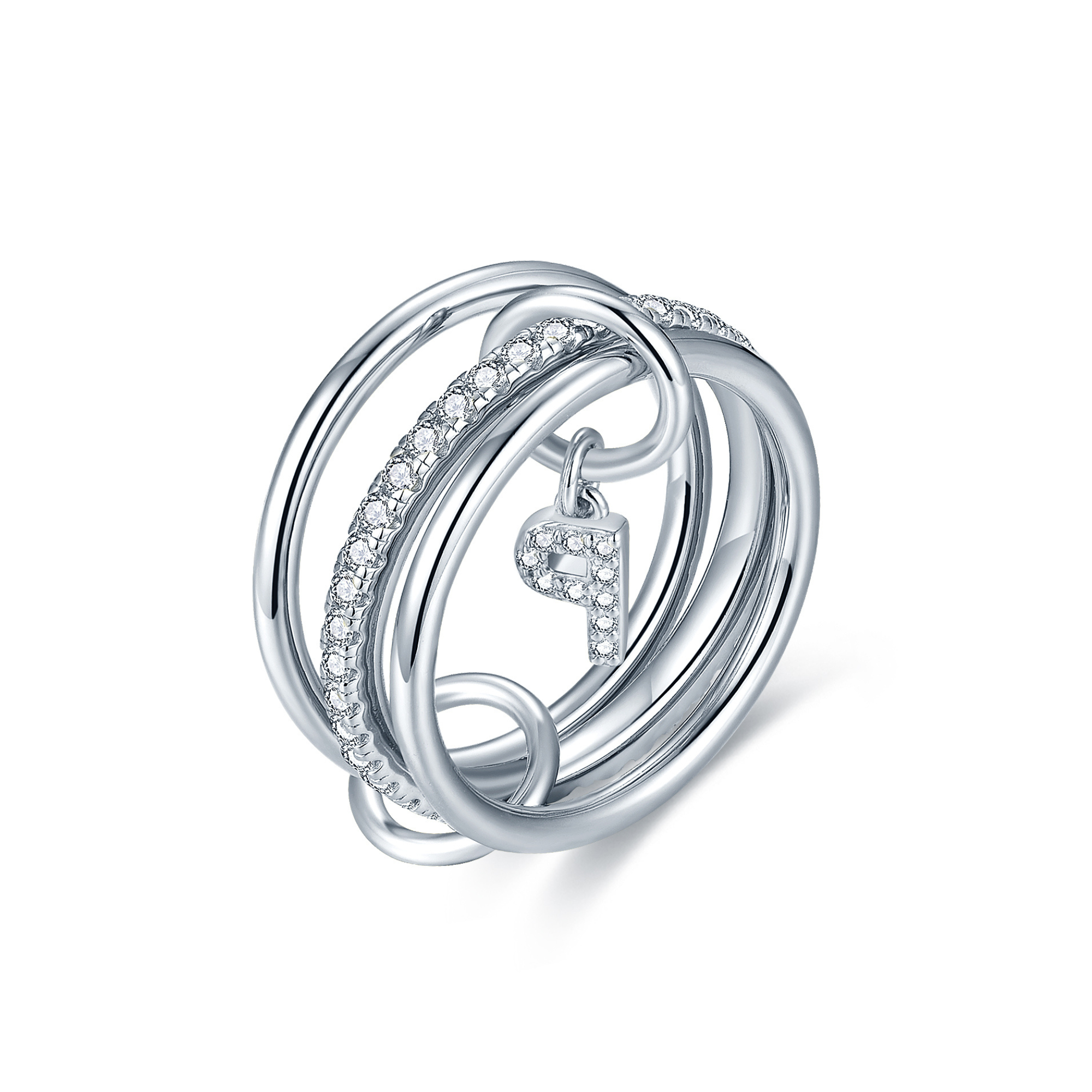 Aurelia Letter Ring - Silver