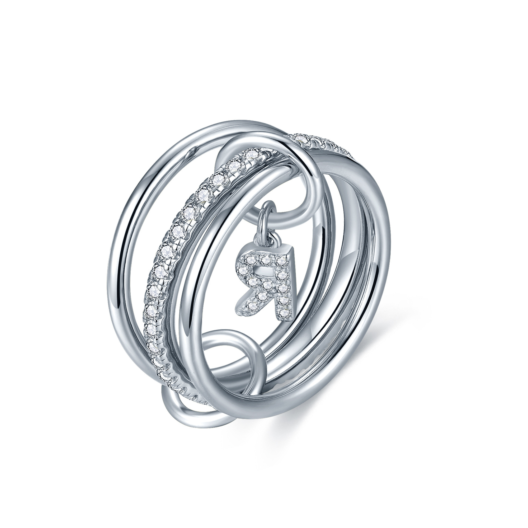 Aurelia Letter Ring - Silver