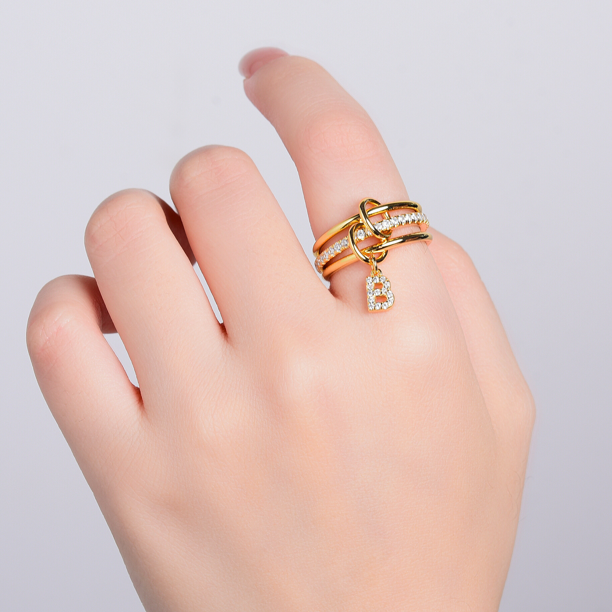 Aurelia Letter Ring - Gold