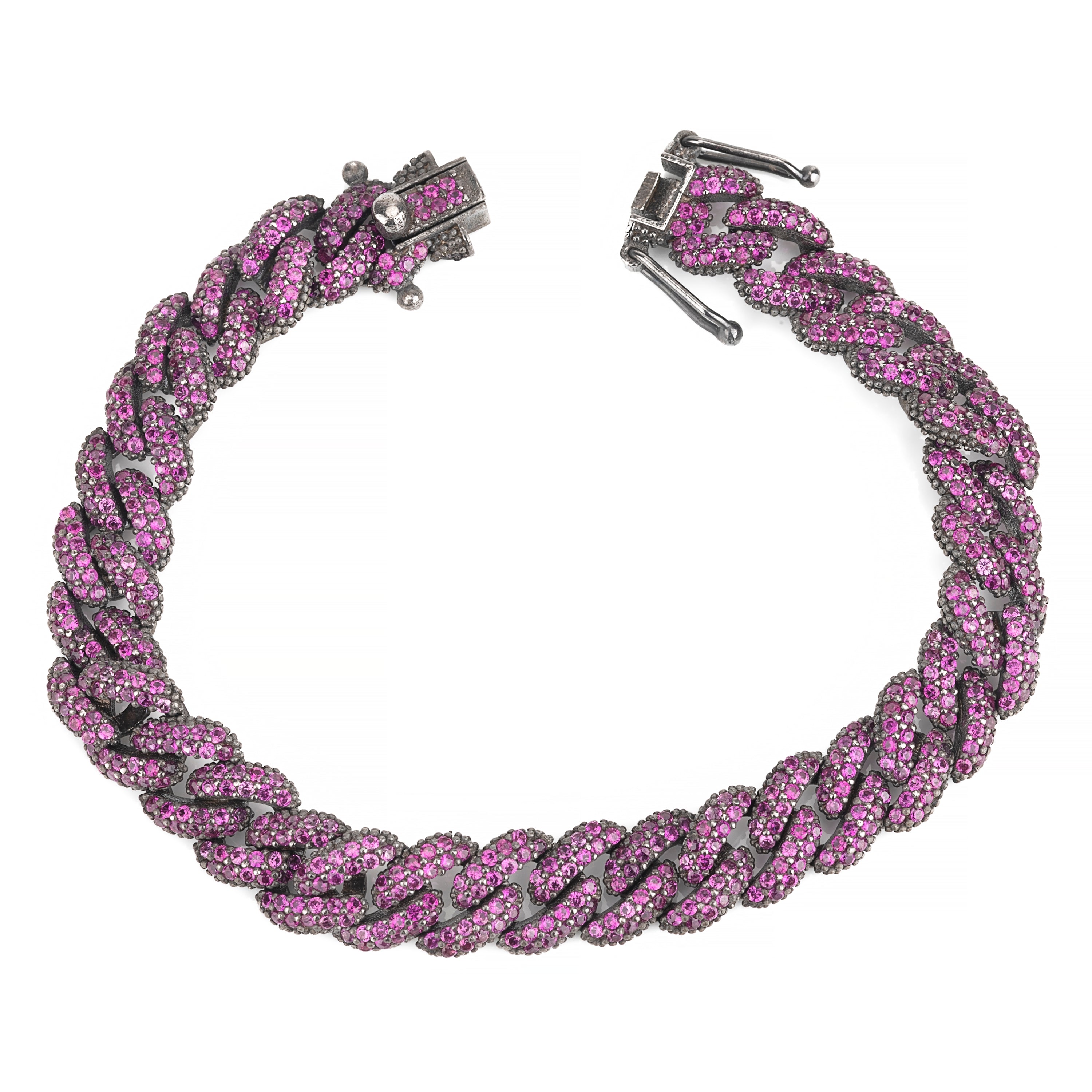 Una Pink Cuban Bracelet