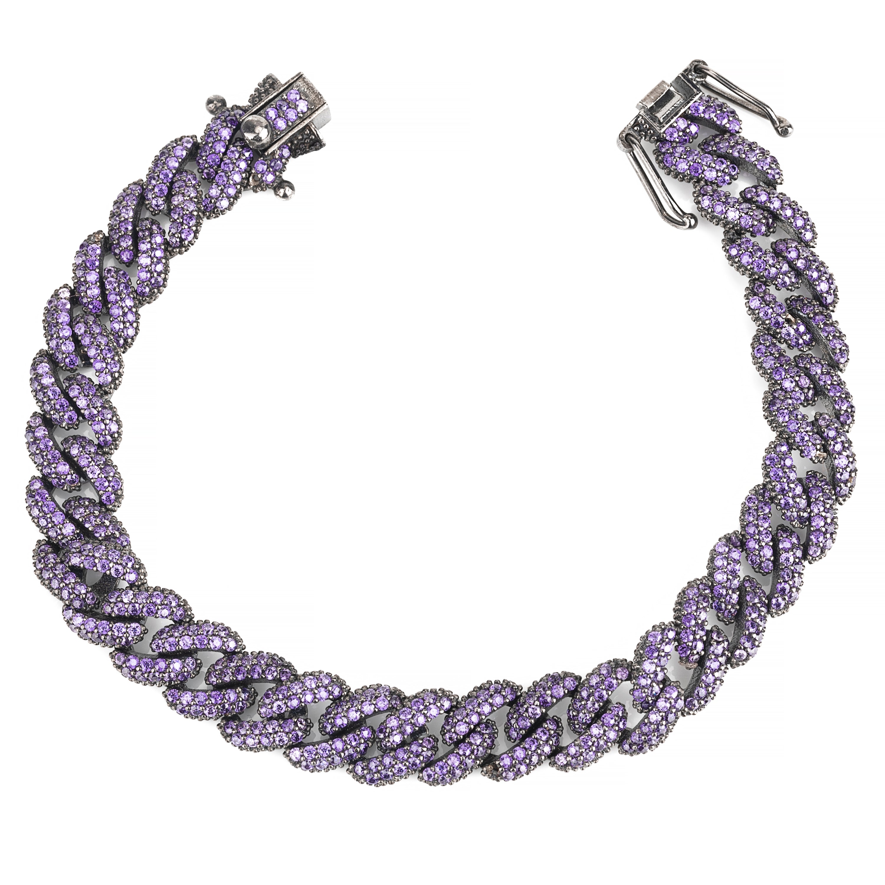 Una Purple Cuban Bracelet