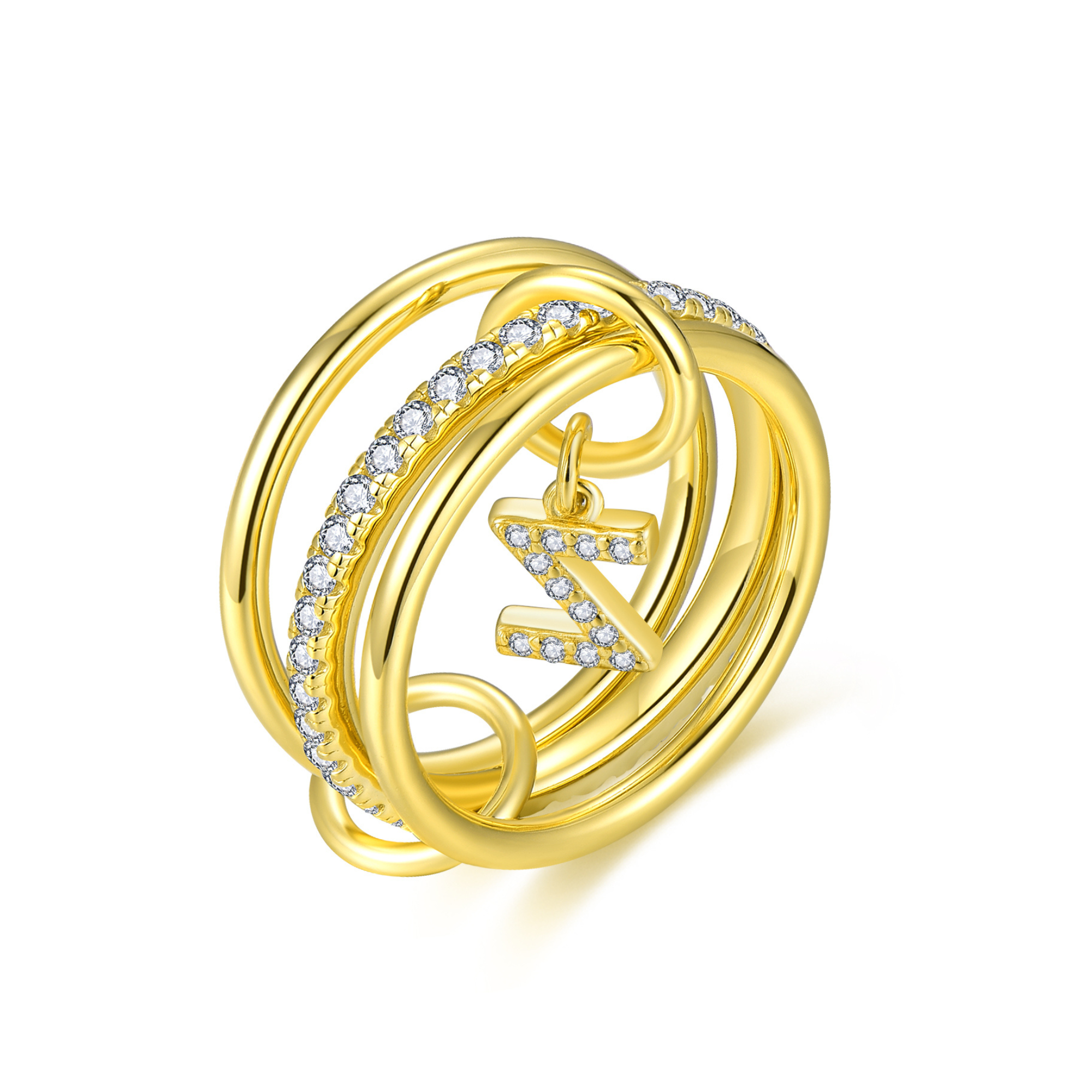 Aurelia Letter Ring - Gold