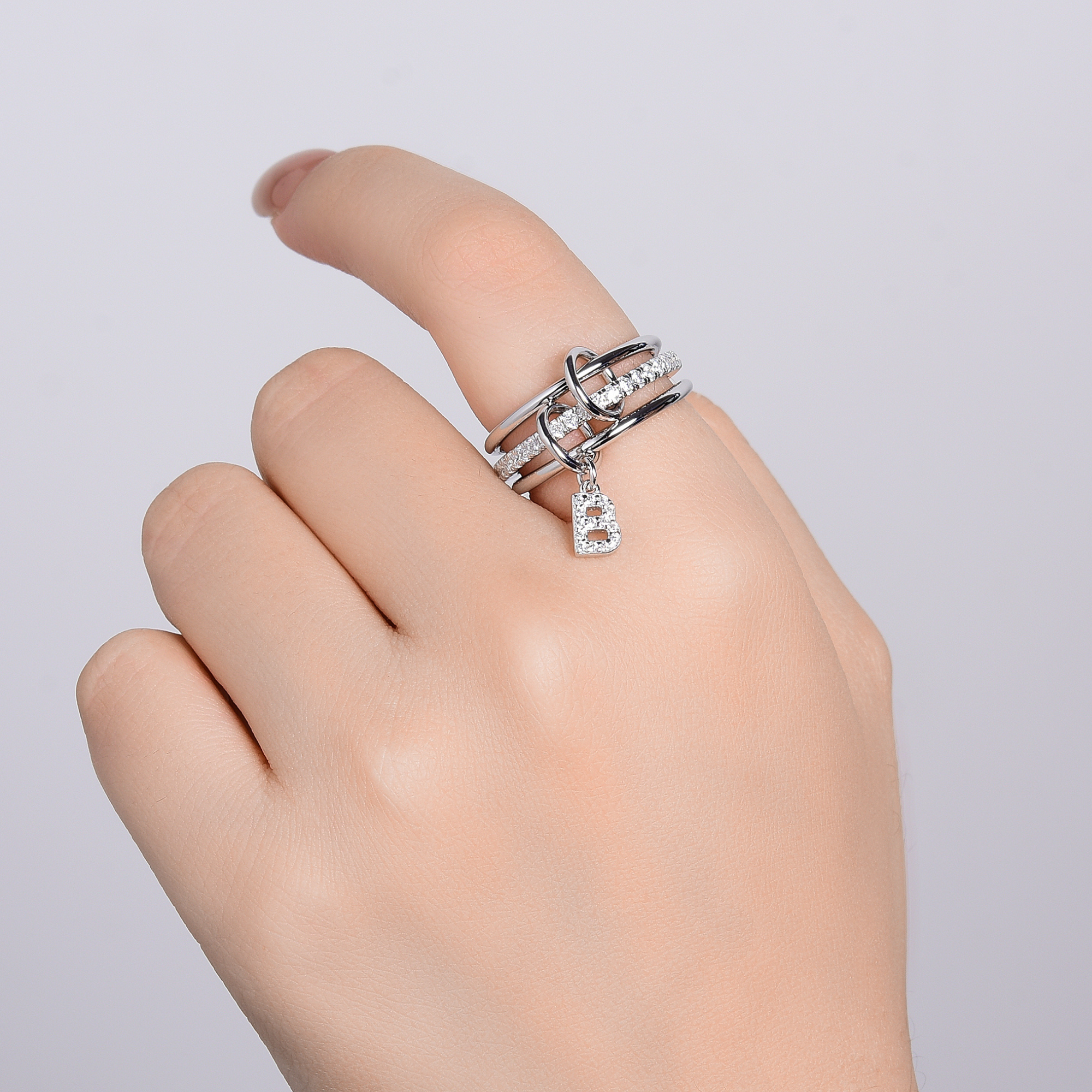 Aurelia Letter Ring - Silver