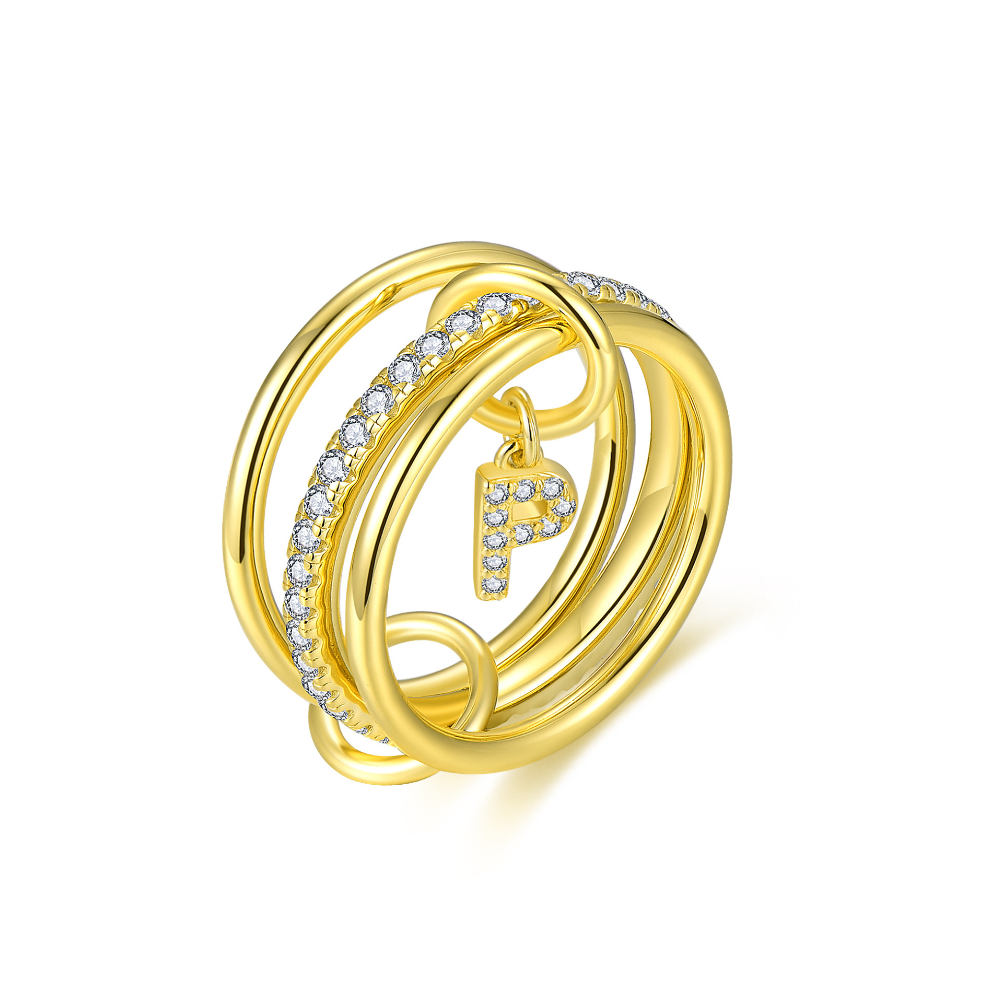 Aurelia Letter Ring - Gold (PRE-ORDER)