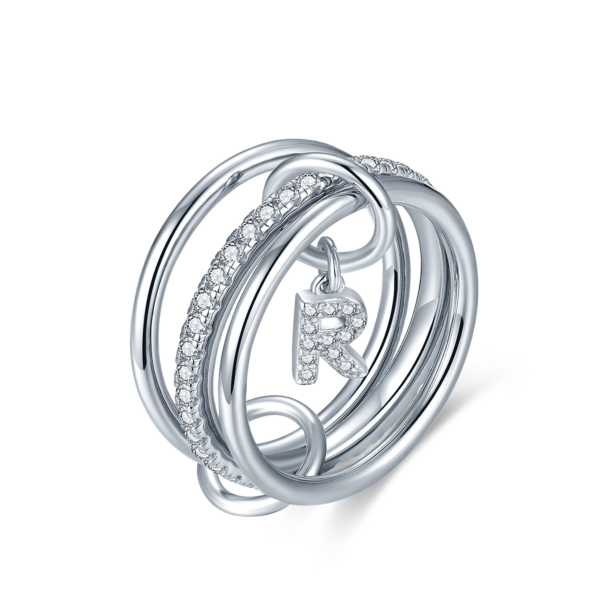 Aurelia Letter Ring - Silver (PRE-ORDER)