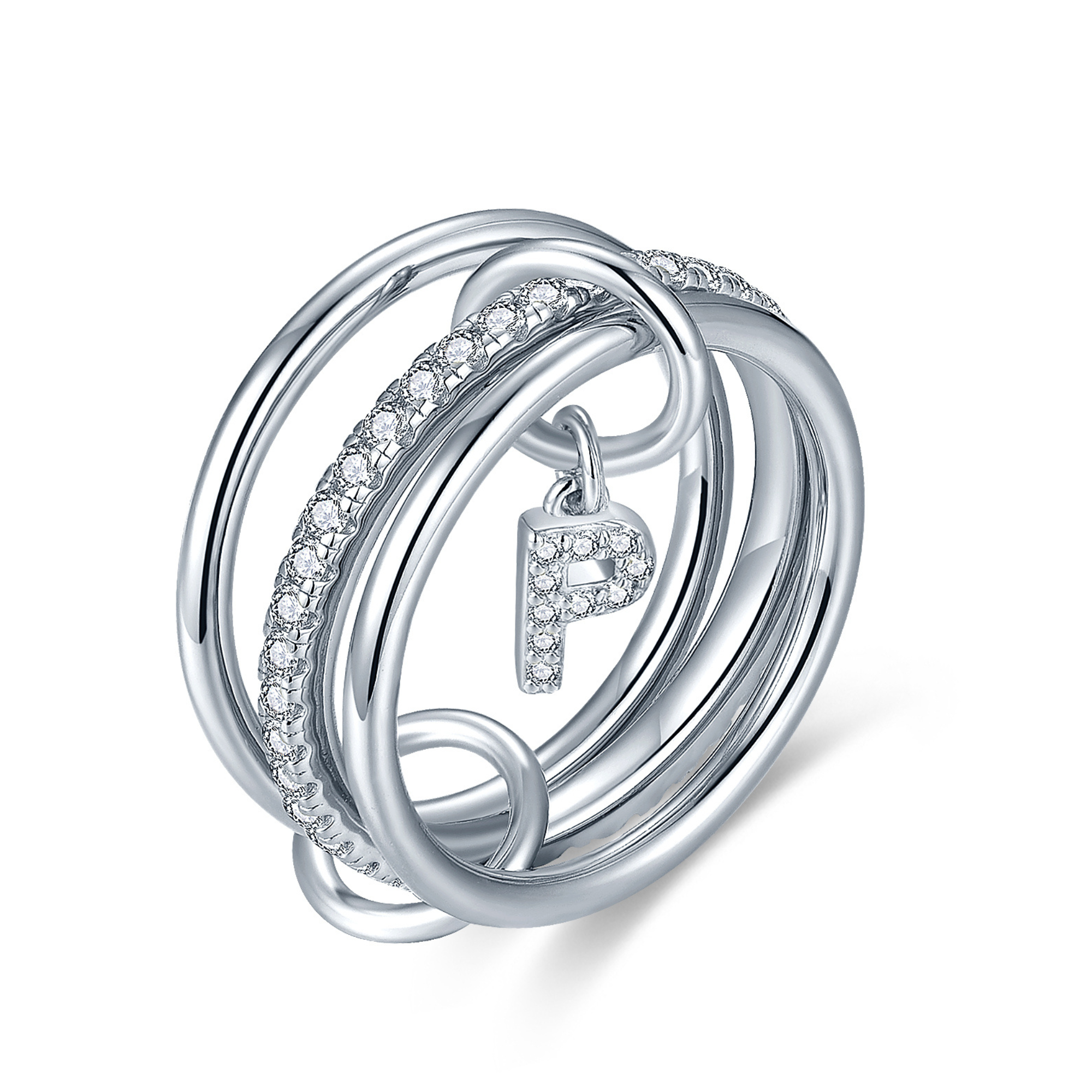 Aurelia Letter Ring - Silver (PRE-ORDER)